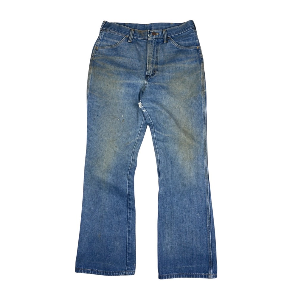 Wrangler No-Fault Jeans Men's 29.5x29 Blue 1970s‎ Vintage Bootcut Talon Zip